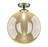 Nouveau Semi-Flush Mount Brushed Satin Nickel