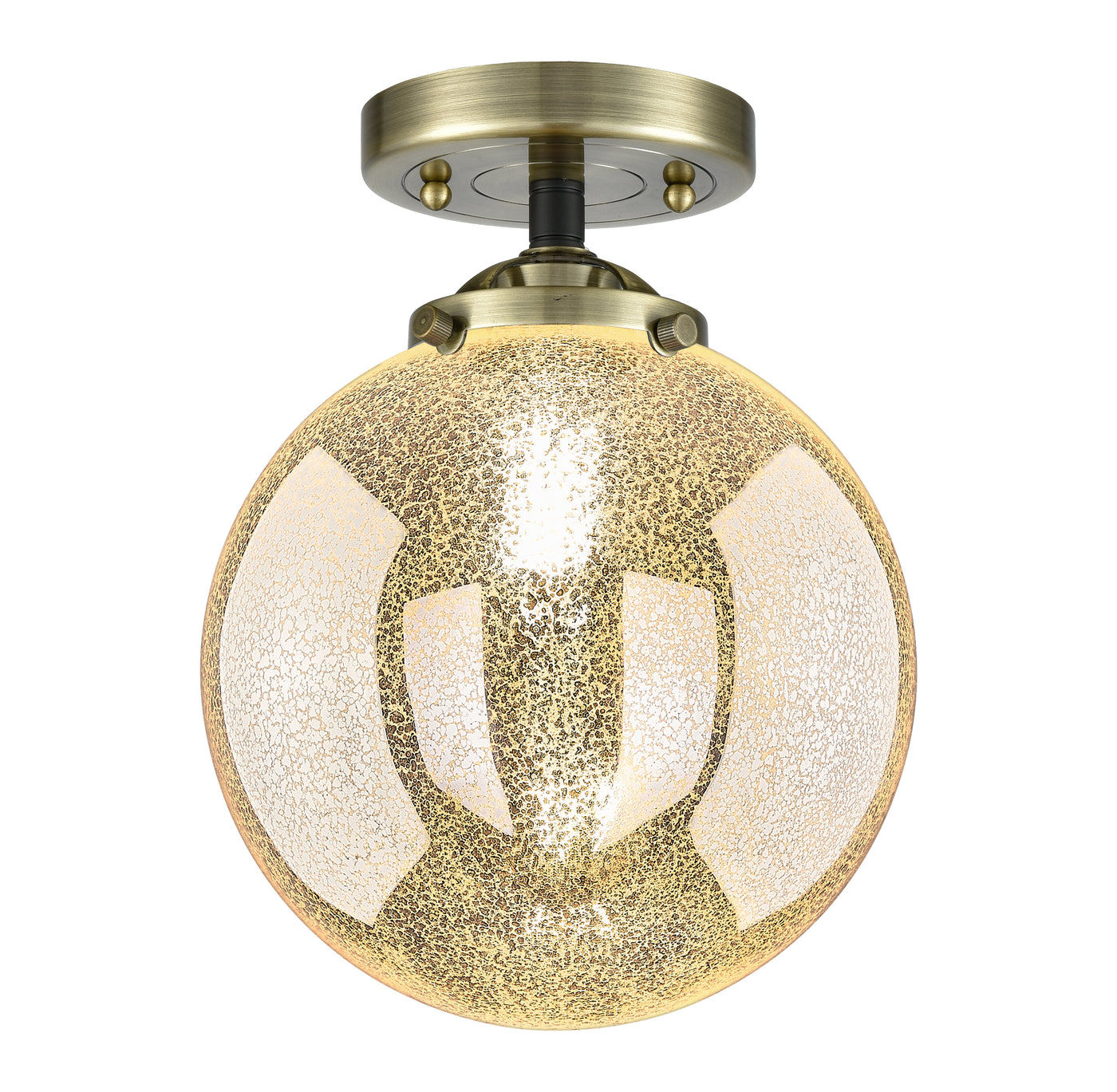 Nouveau Semi-Flush Mount Brushed Satin Nickel