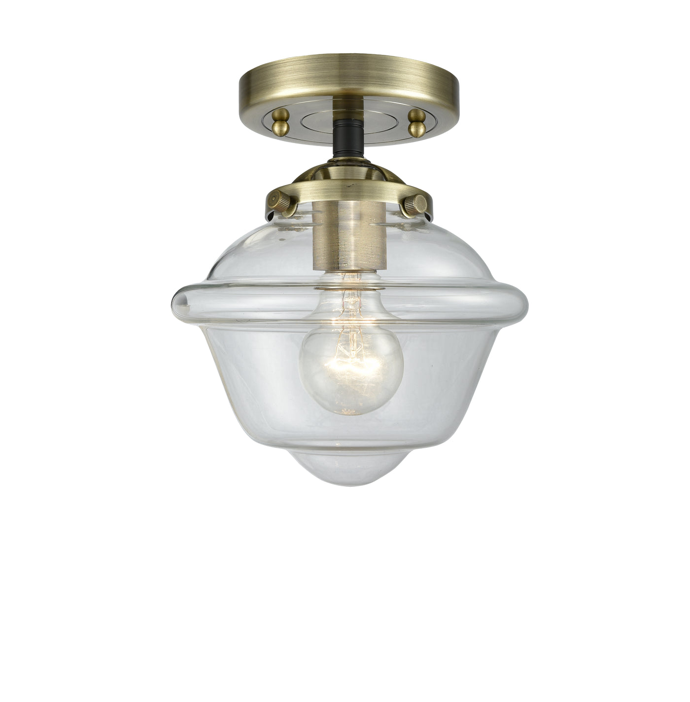 Nouveau Semi-Flush Mount Brushed Satin Nickel
