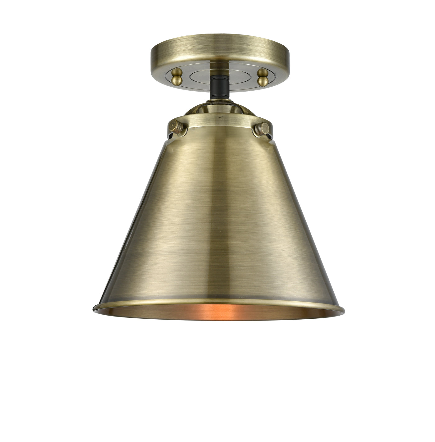 Nouveau Semi-Flush Mount Brushed Satin Nickel