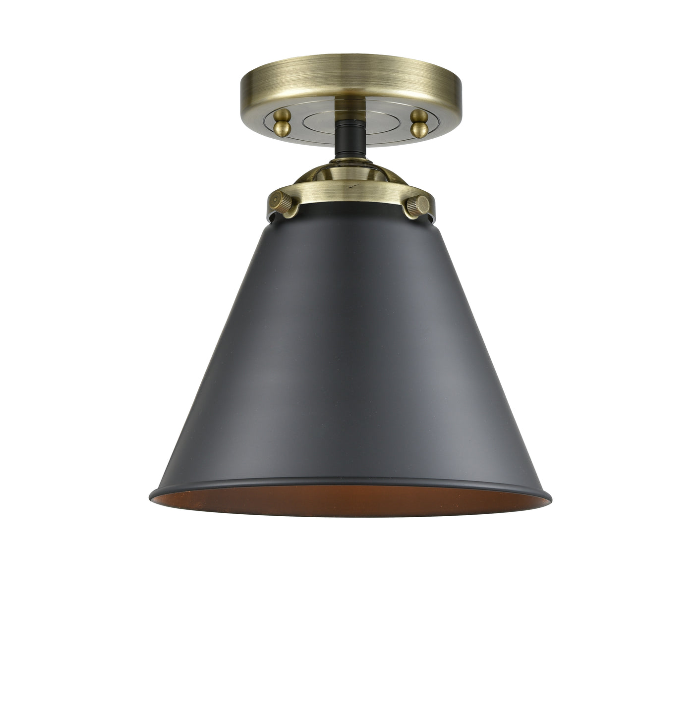 Nouveau Semi-Flush Mount Brushed Satin Nickel