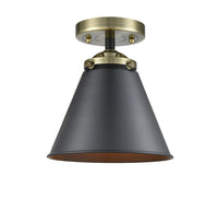 Nouveau Semi-Flush Mount Brushed Satin Nickel