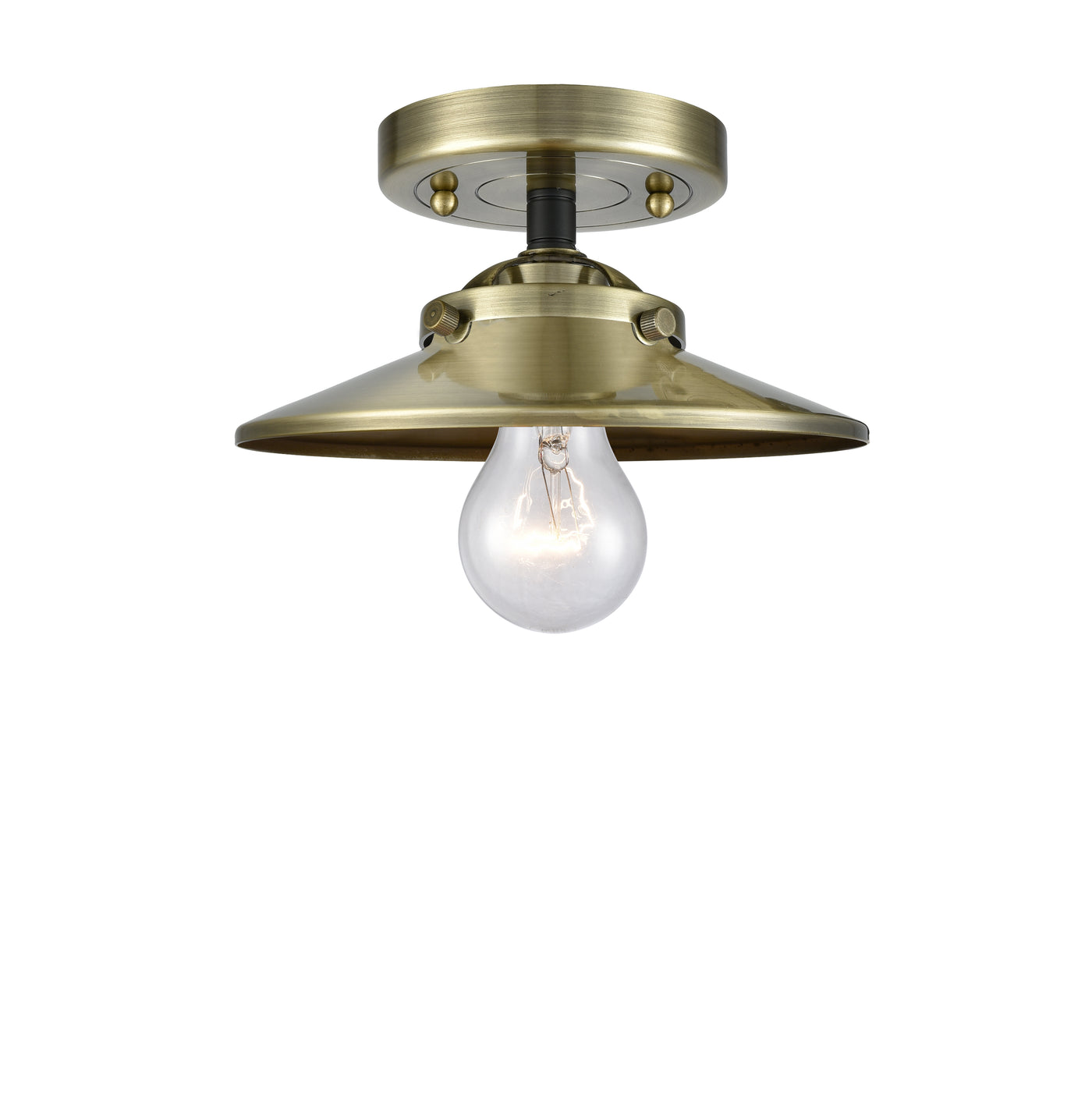 Nouveau Semi-Flush Mount Brushed Nickel 8 Inch