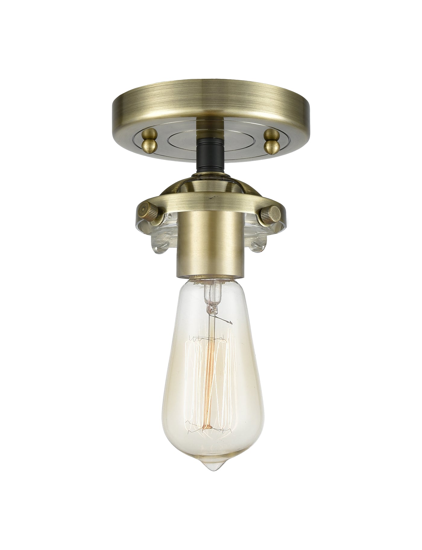 Nouveau Semi-Flush Mount Black Satin Nickel
