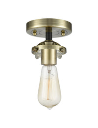 Nouveau Semi-Flush Mount Black Satin Nickel
