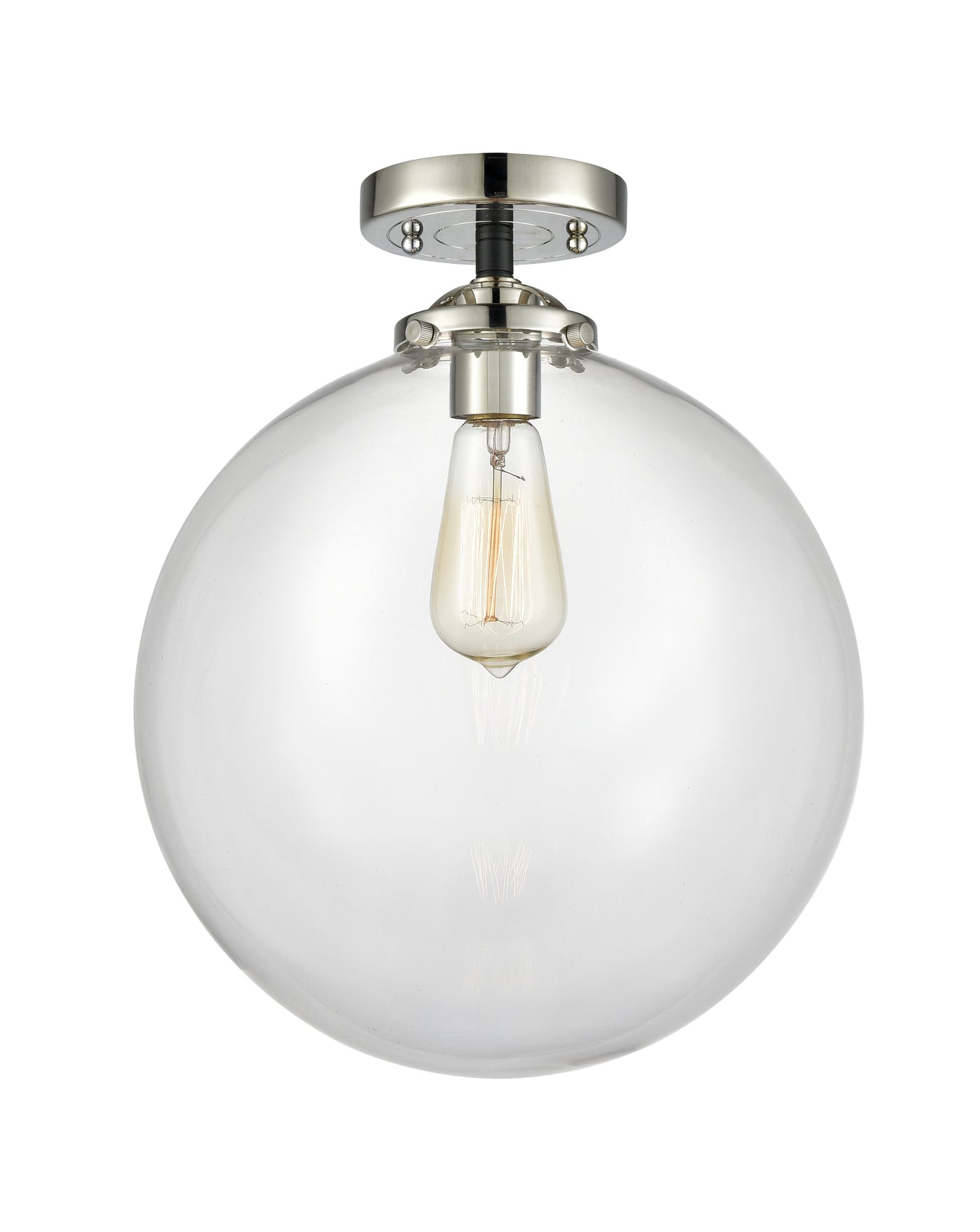 Nouveau Semi-Flush Mount Brushed Satin Nickel