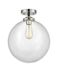 Nouveau Semi-Flush Mount Brushed Satin Nickel