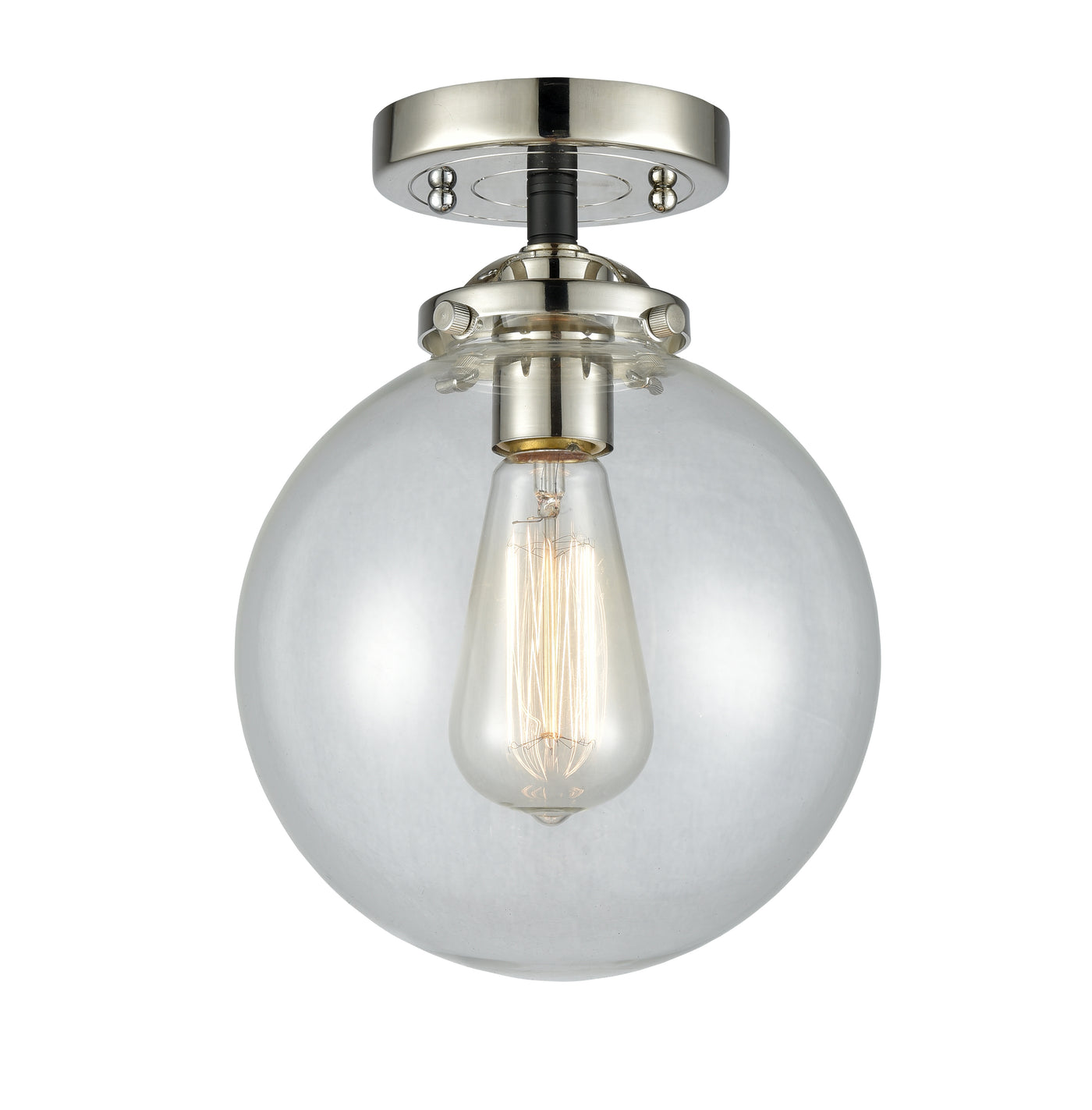 Nouveau Semi-Flush Mount Brushed Satin Nickel