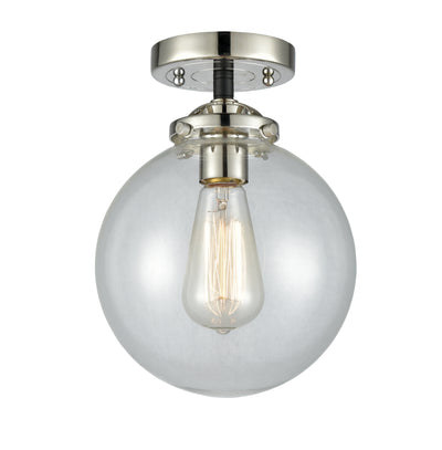 Nouveau Semi-Flush Mount Brushed Satin Nickel