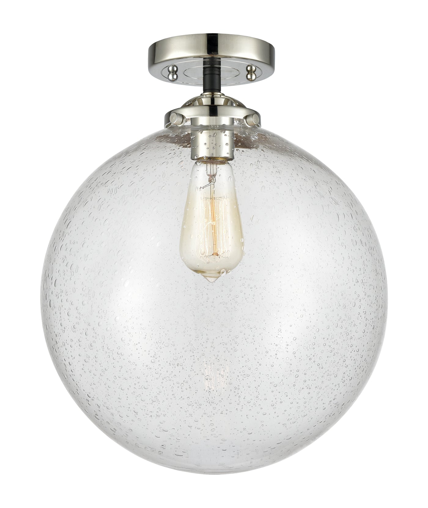 Nouveau Semi-Flush Mount Brushed Satin Nickel