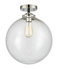 Nouveau Semi-Flush Mount Brushed Satin Nickel