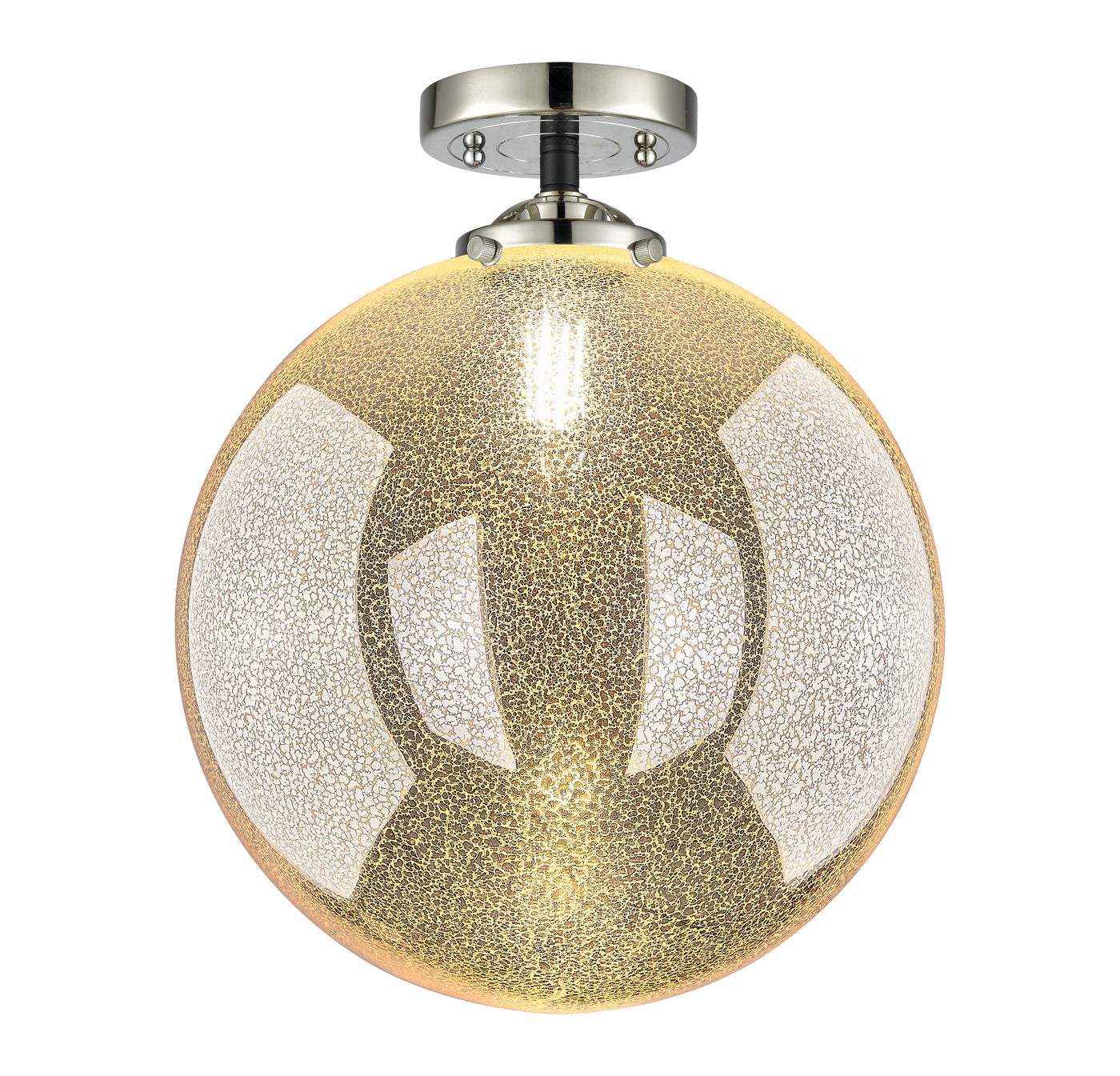 Nouveau Semi-Flush Mount Brushed Satin Nickel