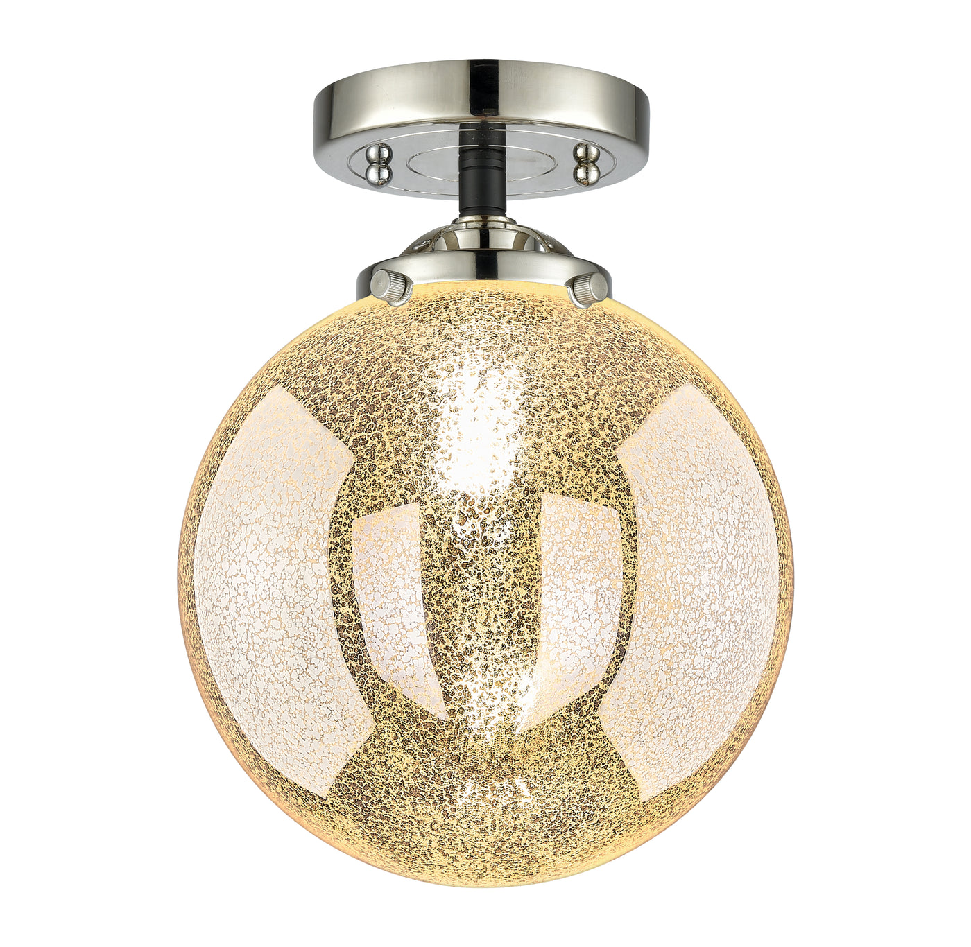 Nouveau Semi-Flush Mount Brushed Satin Nickel