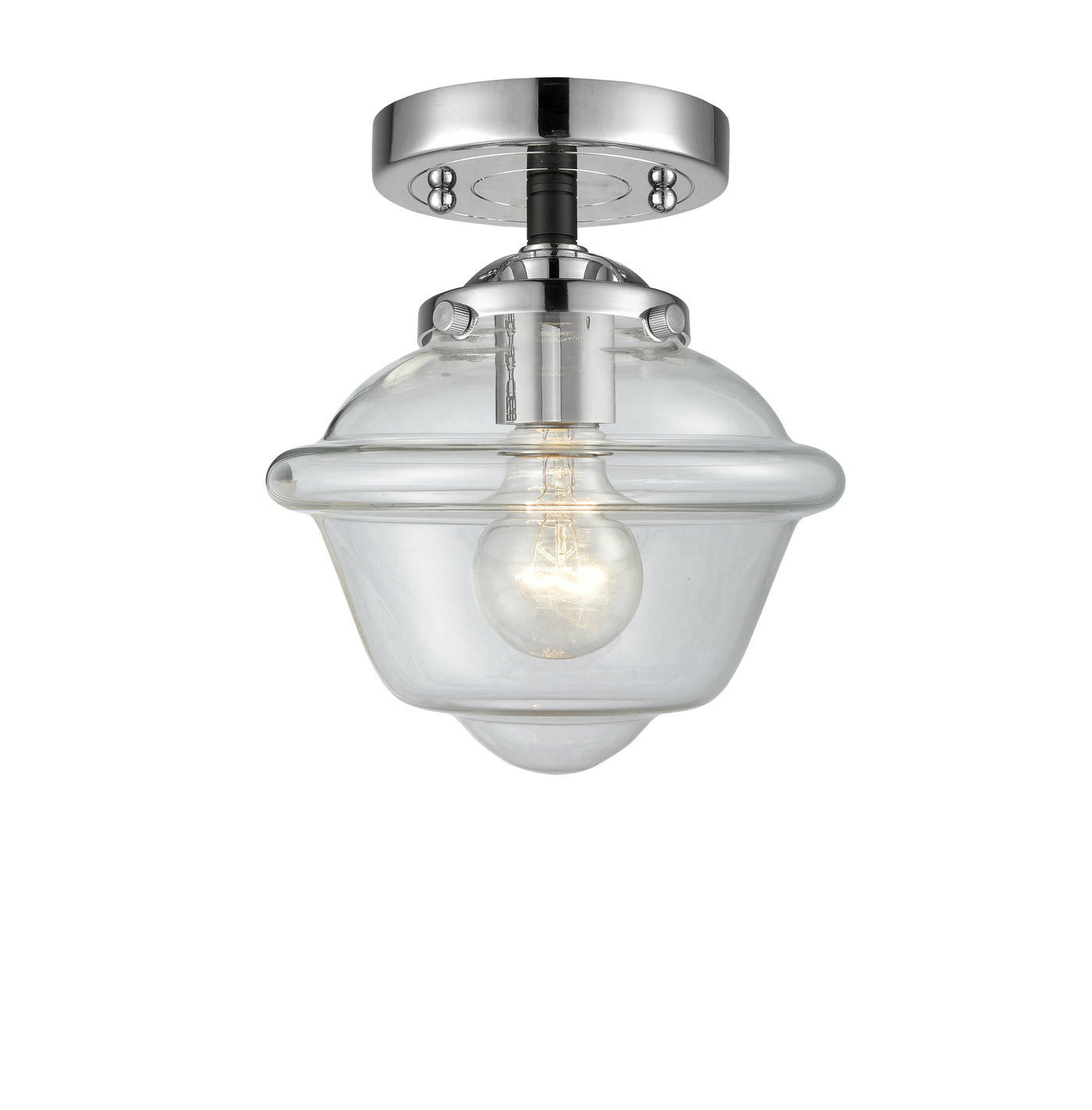 Nouveau Semi-Flush Mount Brushed Satin Nickel
