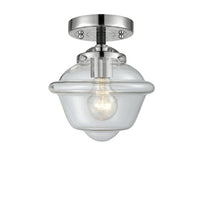 Nouveau Semi-Flush Mount Brushed Satin Nickel
