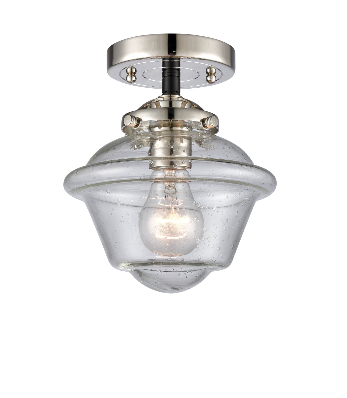 Nouveau Semi-Flush Mount Brushed Satin Nickel