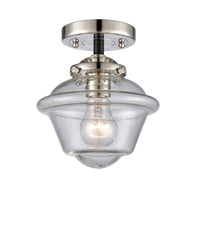 Nouveau Semi-Flush Mount Brushed Satin Nickel