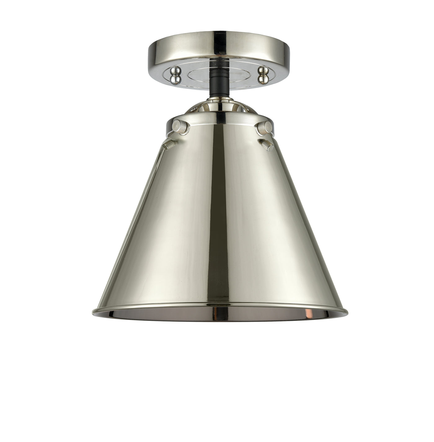 Nouveau Semi-Flush Mount Brushed Satin Nickel