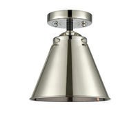 Nouveau Semi-Flush Mount Brushed Satin Nickel