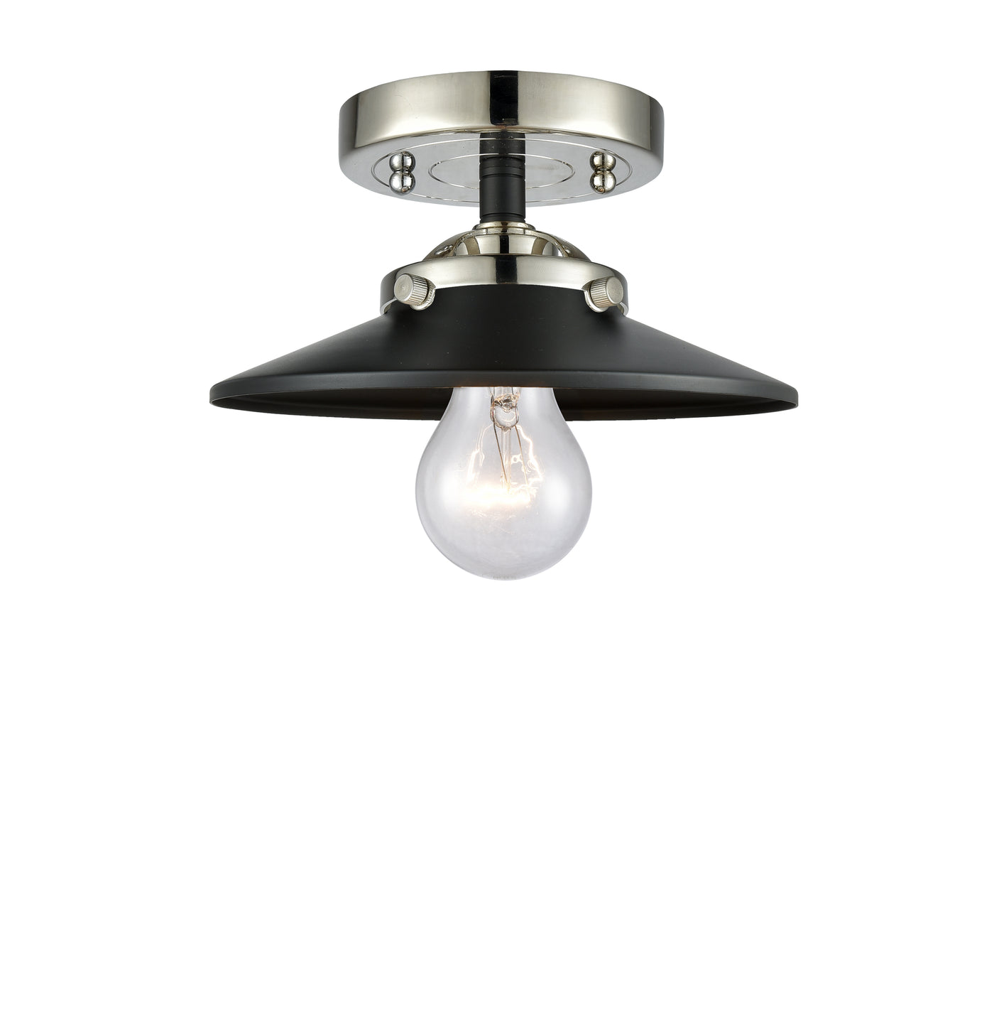 Nouveau Semi-Flush Mount Brushed Nickel 8 Inch