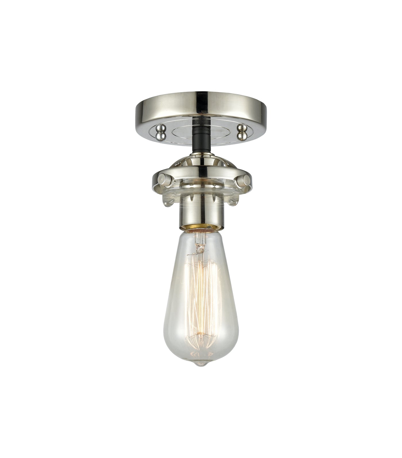 Nouveau Semi-Flush Mount Black Satin Nickel