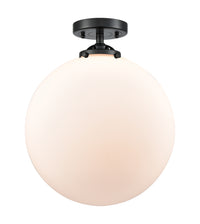 Nouveau Semi-Flush Mount Brushed Satin Nickel