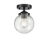 Nouveau Semi-Flush Mount Satin Nickel Brass