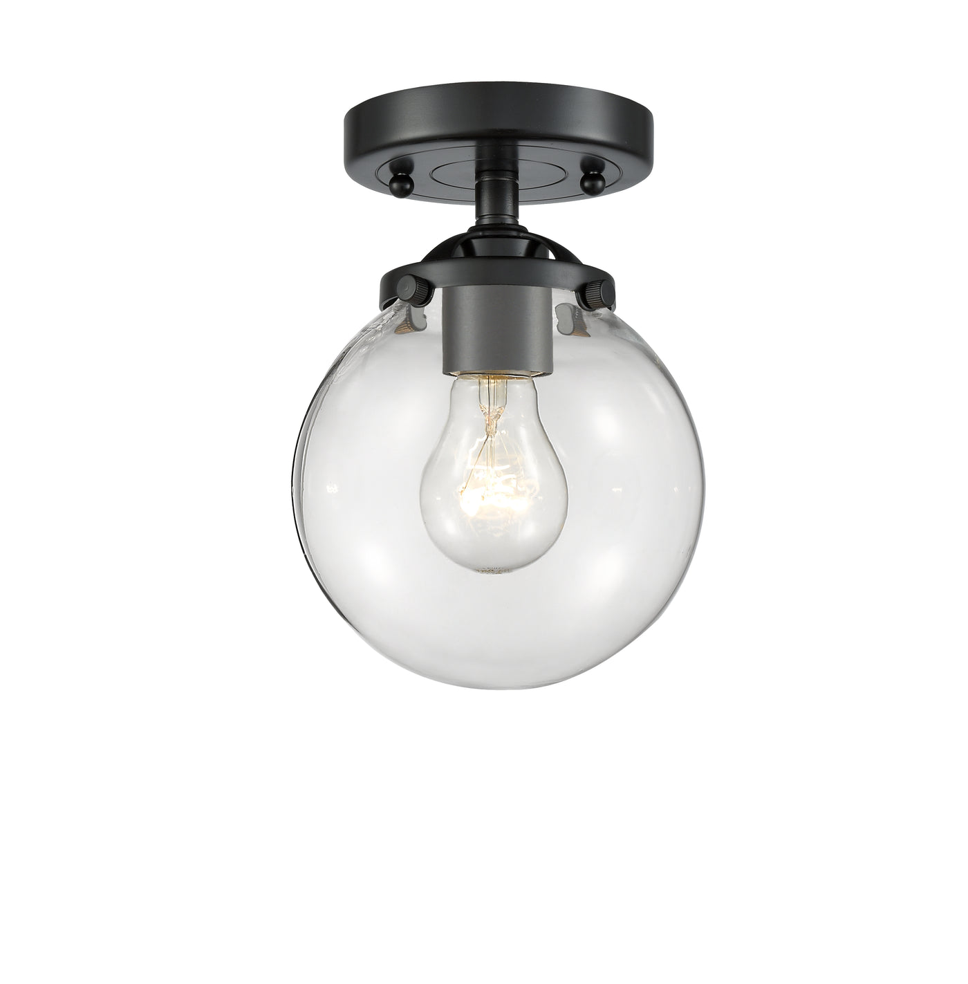 Nouveau Semi-Flush Mount Brushed Satin Nickel