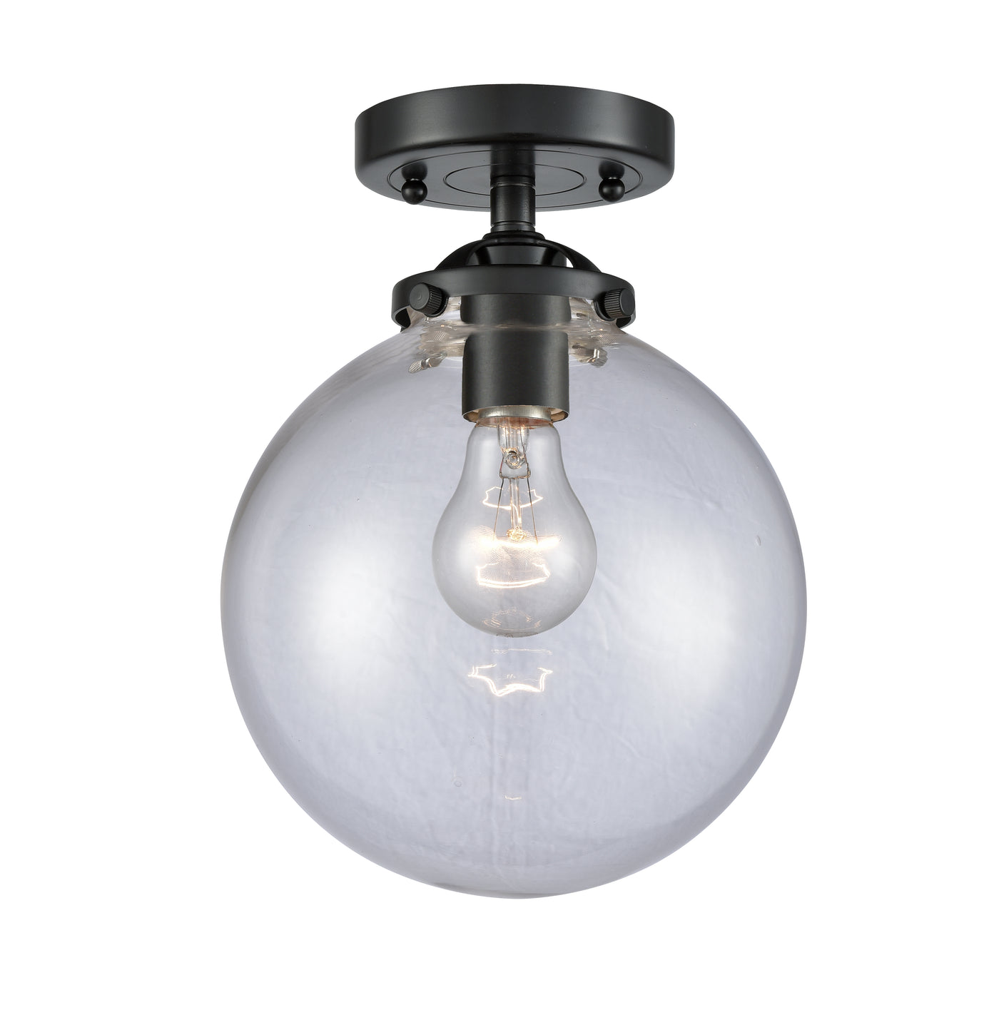 Nouveau Semi-Flush Mount Brushed Satin Nickel