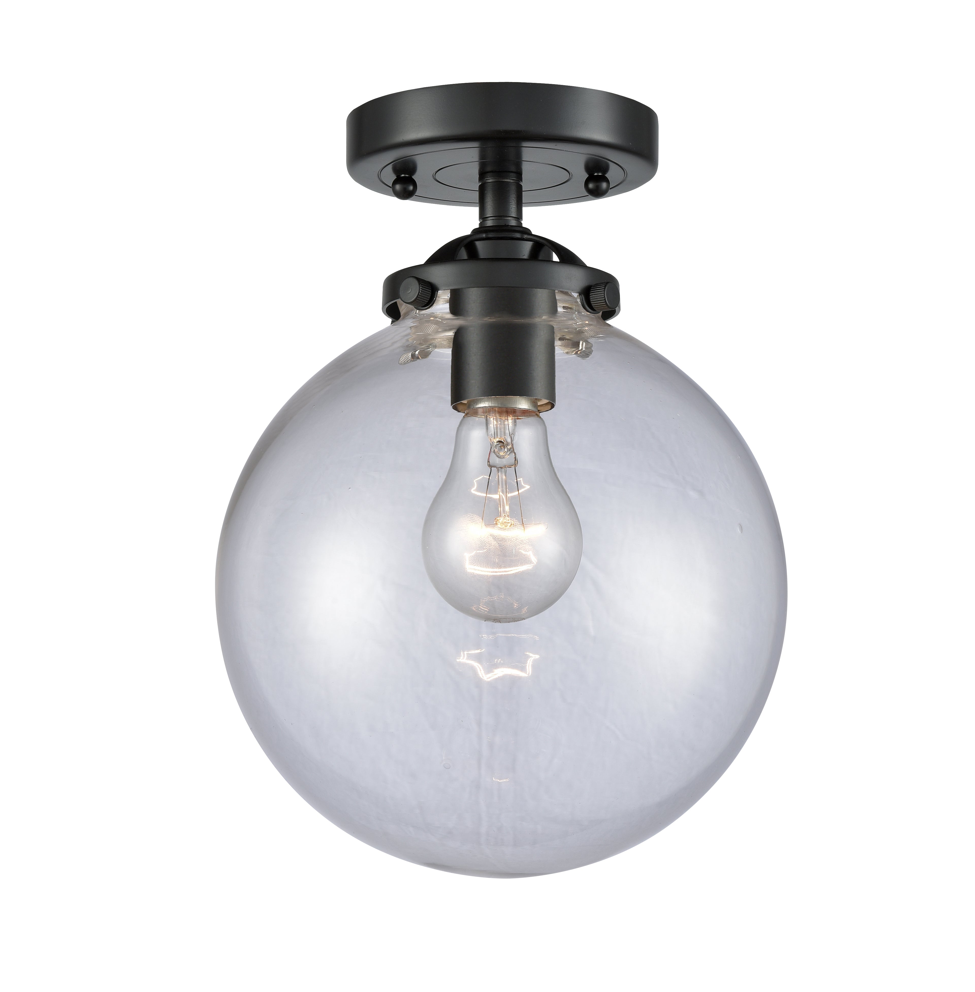Nouveau Semi-Flush Mount Brushed Satin Nickel