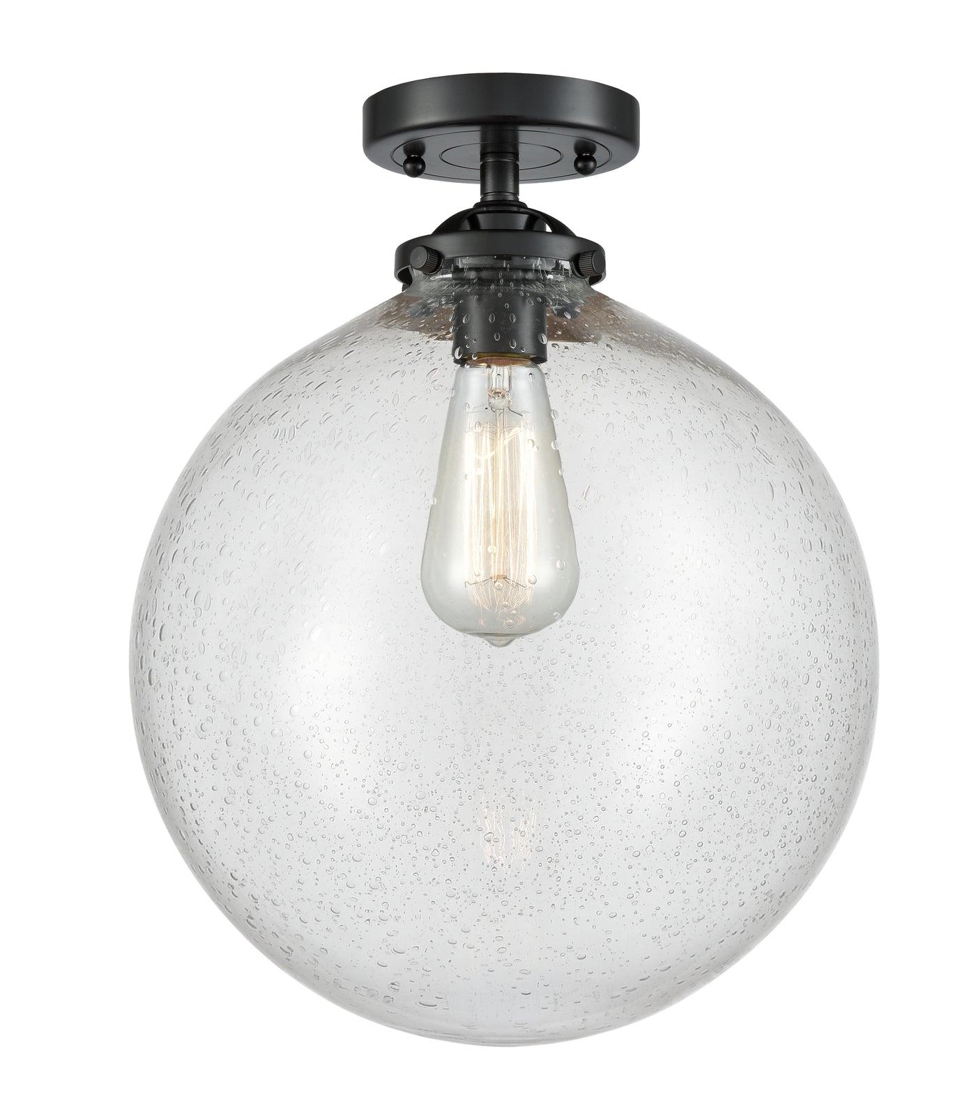Nouveau Semi-Flush Mount Brushed Satin Nickel