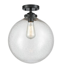 Nouveau Semi-Flush Mount Brushed Satin Nickel