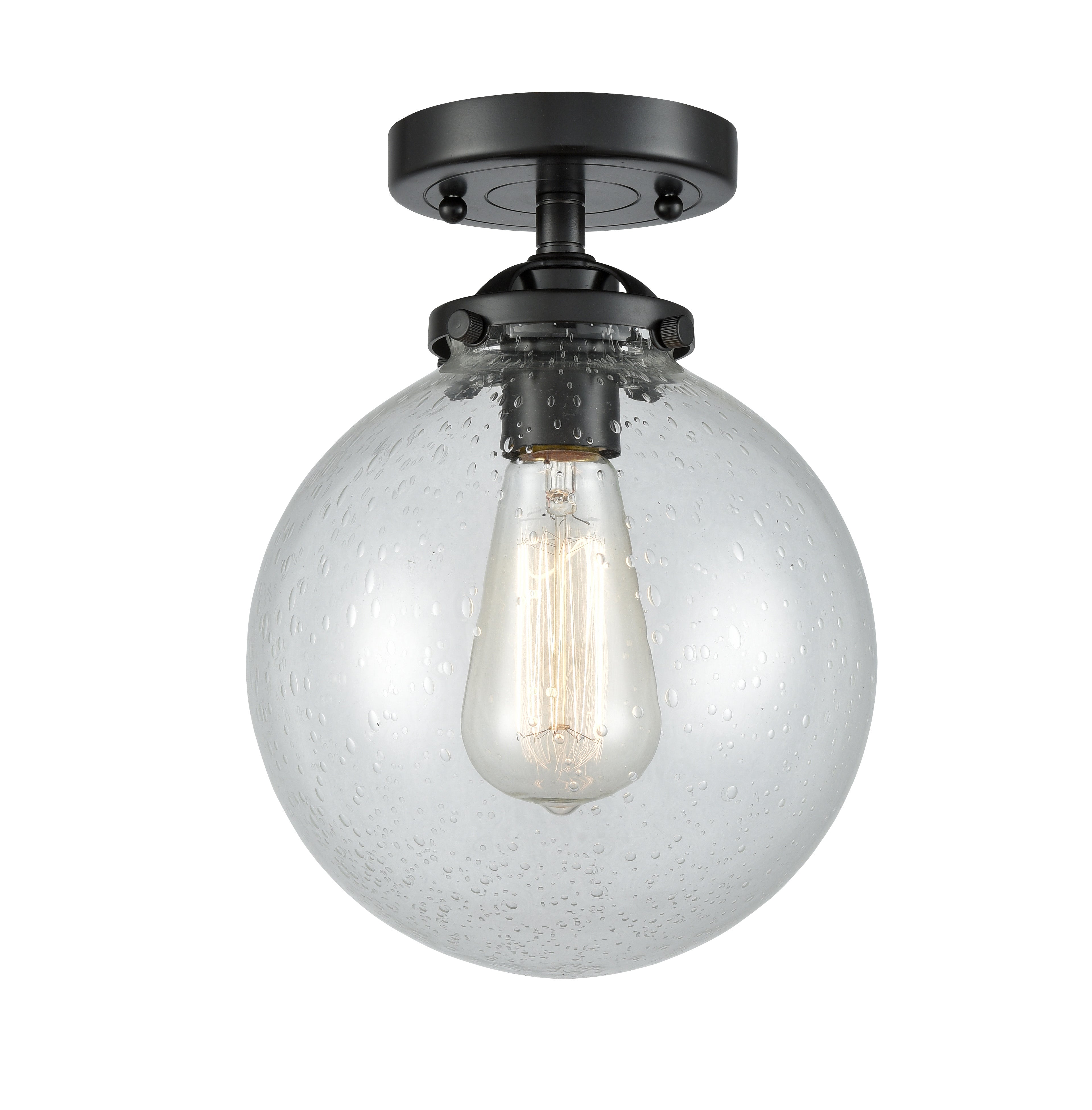 Nouveau Semi-Flush Mount Brushed Satin Nickel