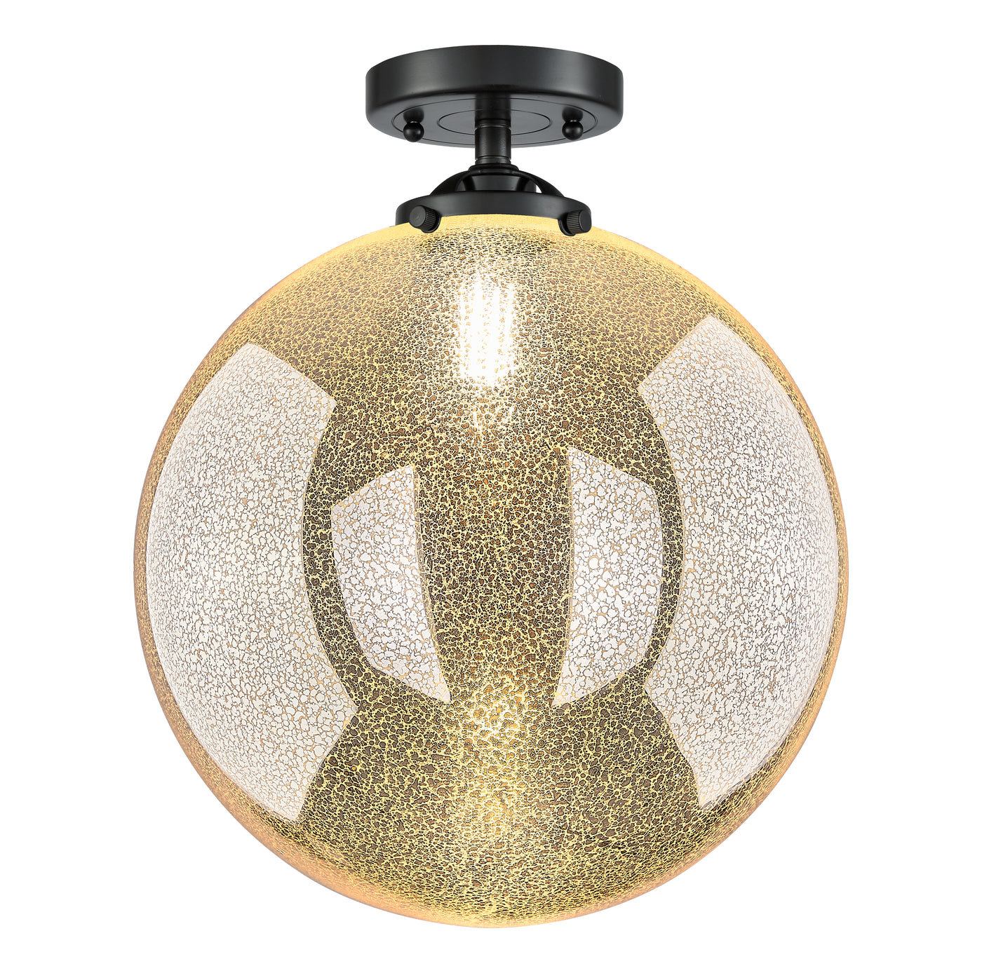 Nouveau Semi-Flush Mount Brushed Satin Nickel