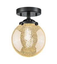 Nouveau Semi-Flush Mount Satin Nickel Brass