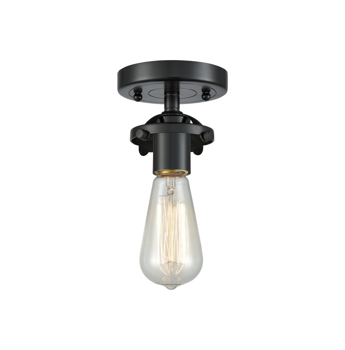 Nouveau Semi-Flush Mount Black Satin Nickel