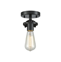 Nouveau Semi-Flush Mount Black Satin Nickel