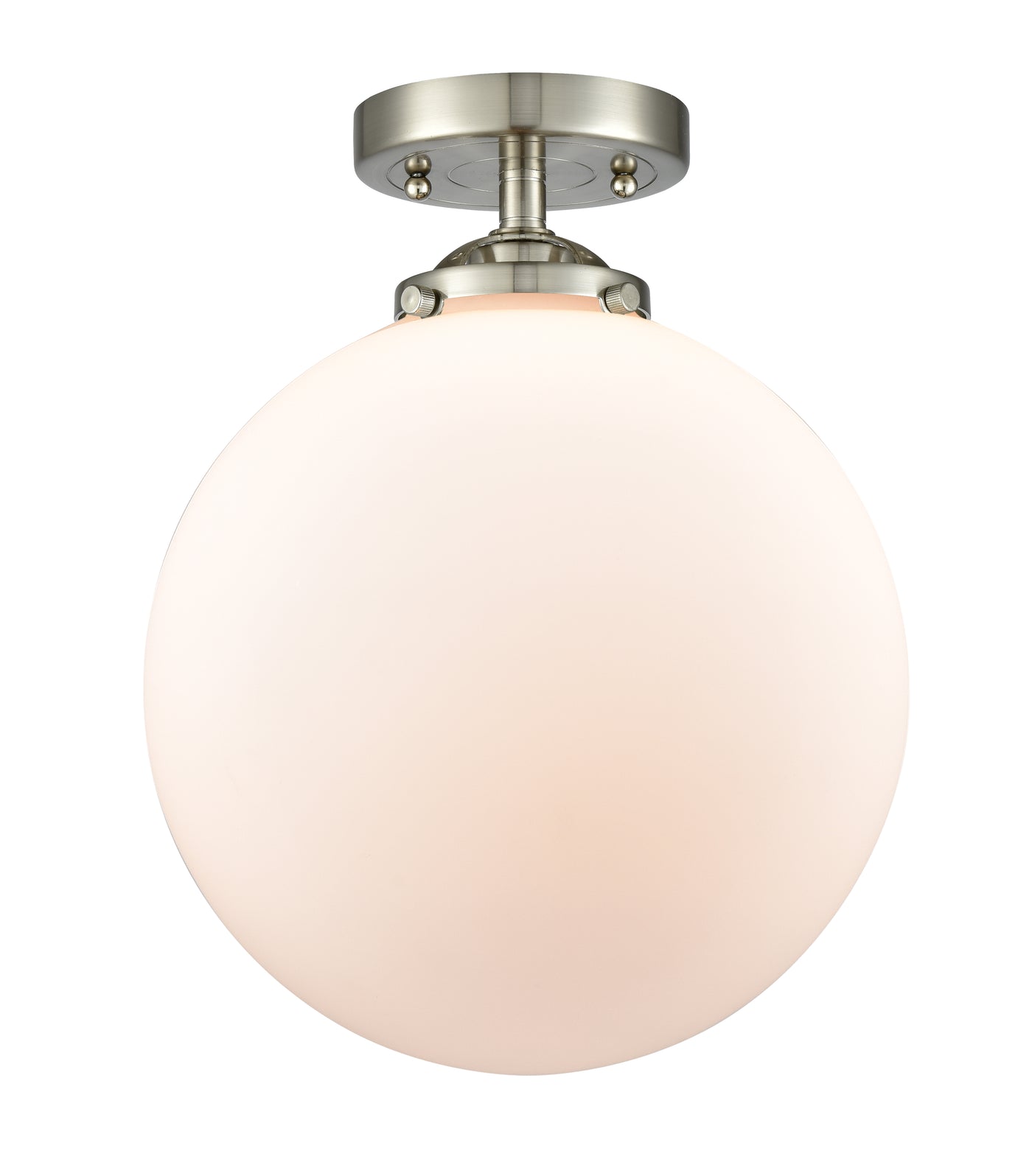 Nouveau Semi-Flush Mount Brushed Satin Nickel