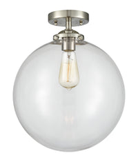 Nouveau Semi-Flush Mount Brushed Satin Nickel