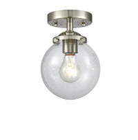 Nouveau Semi-Flush Mount Brushed Satin Nickel