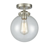Nouveau Semi-Flush Mount Brushed Satin Nickel