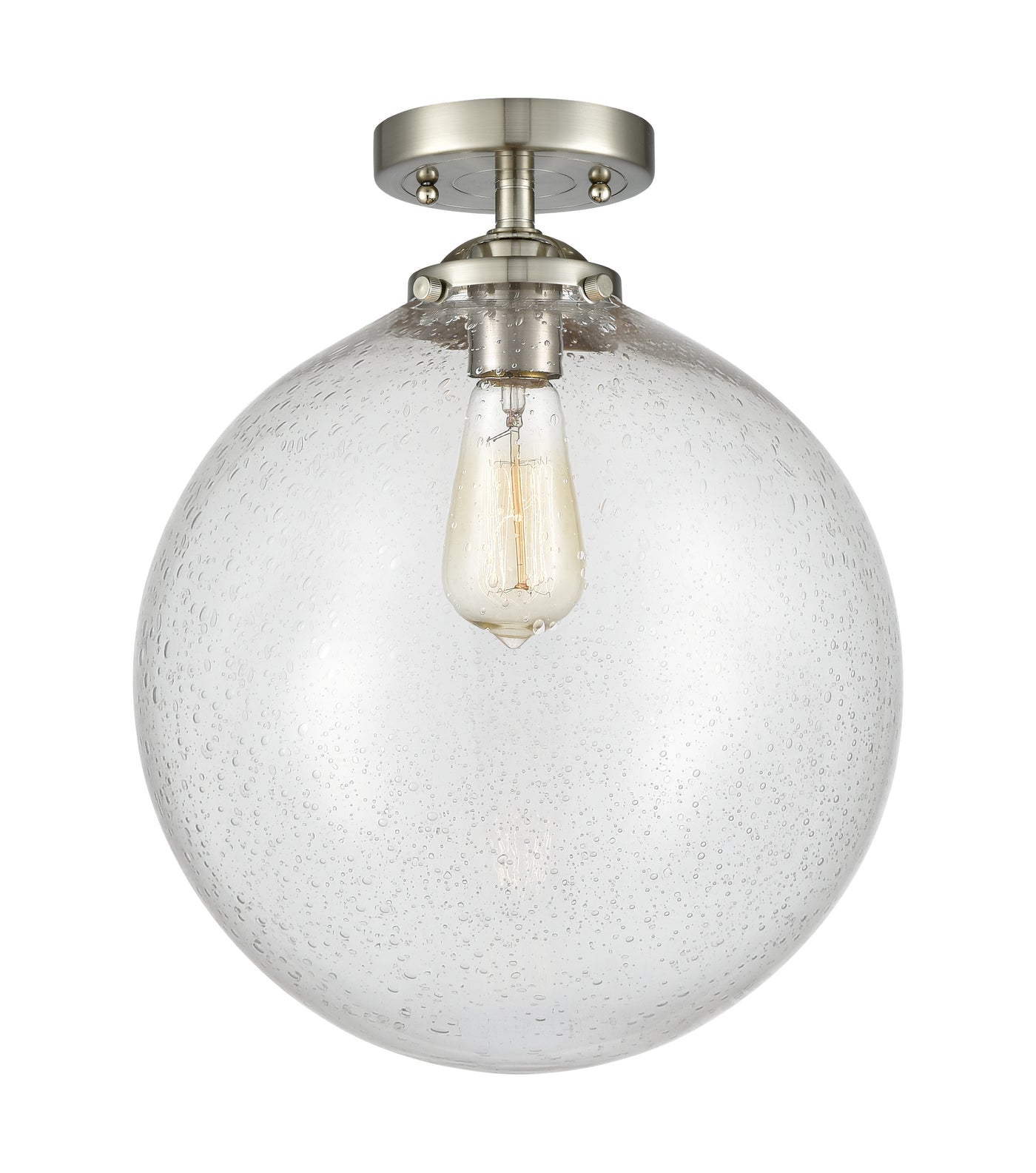 Nouveau Semi-Flush Mount Brushed Satin Nickel