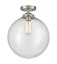 Nouveau Semi-Flush Mount Brushed Satin Nickel