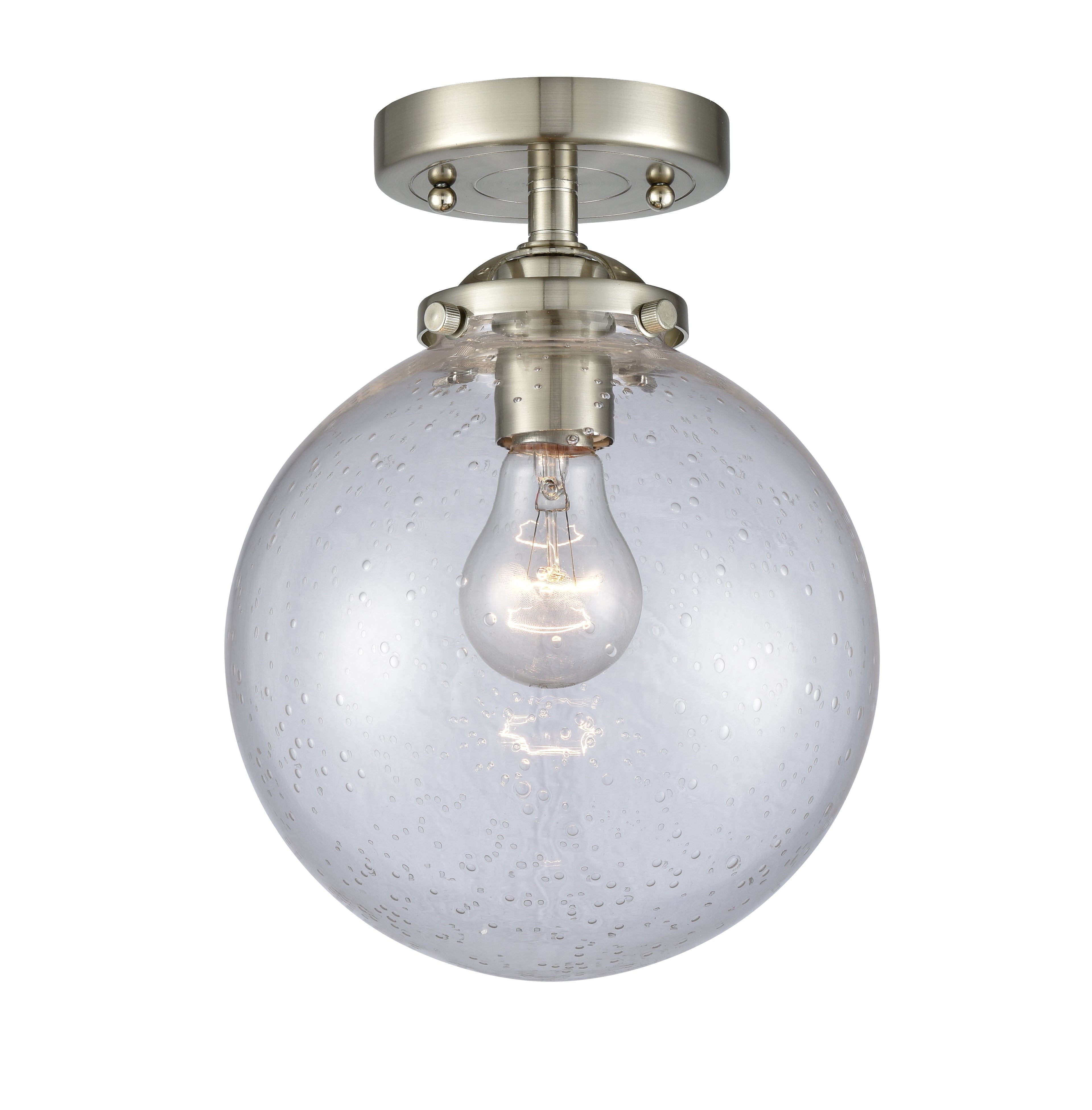 Nouveau Semi-Flush Mount Brushed Satin Nickel