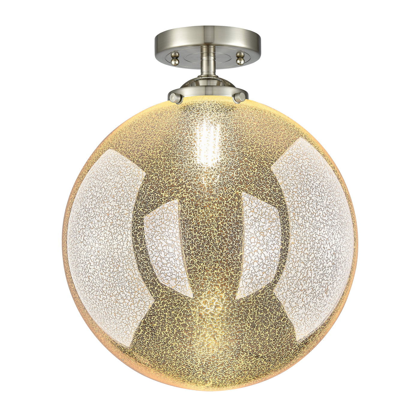 Nouveau Semi-Flush Mount Brushed Satin Nickel