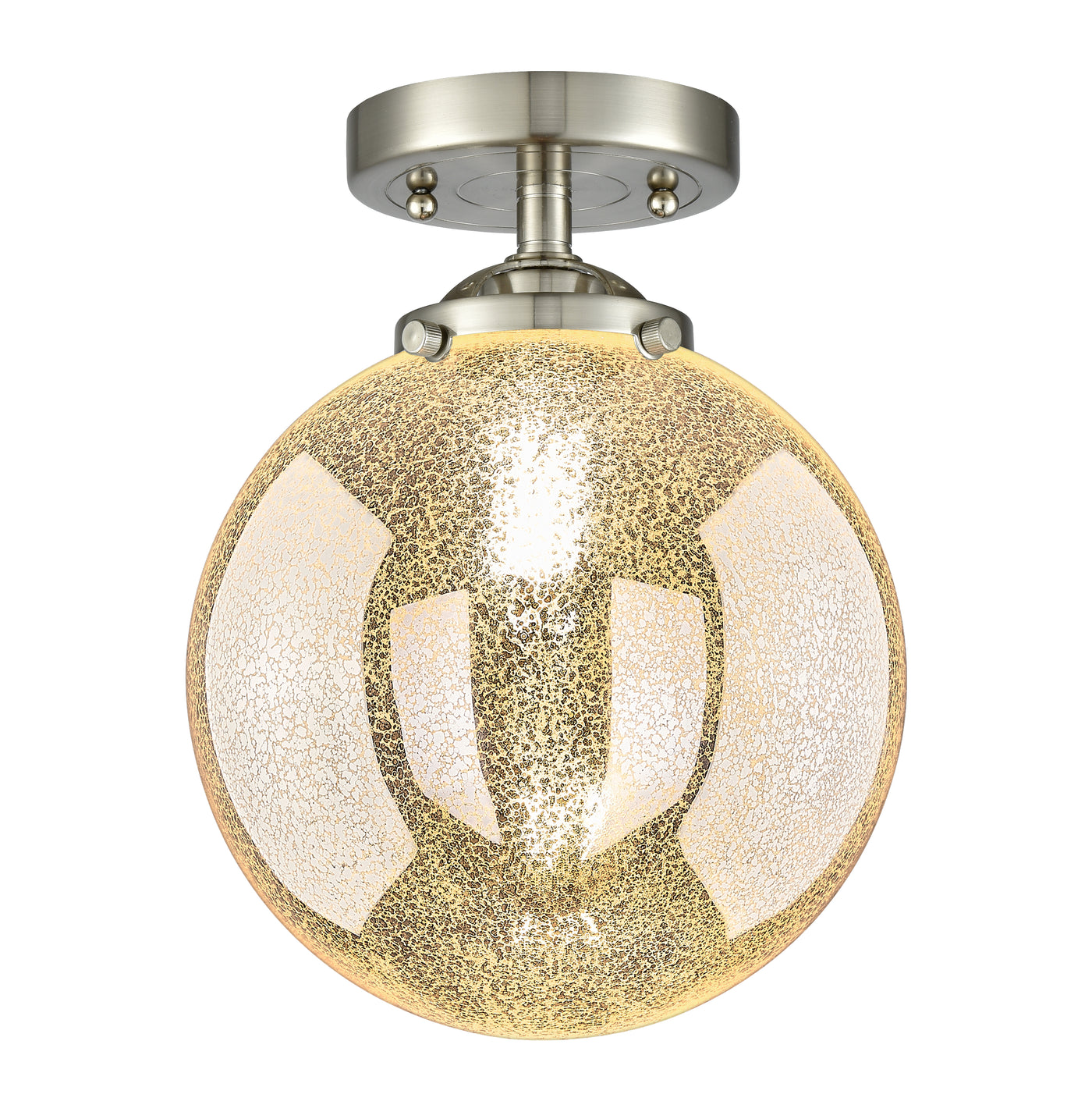 Nouveau Semi-Flush Mount Brushed Satin Nickel