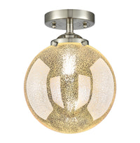 Nouveau Semi-Flush Mount Brushed Satin Nickel