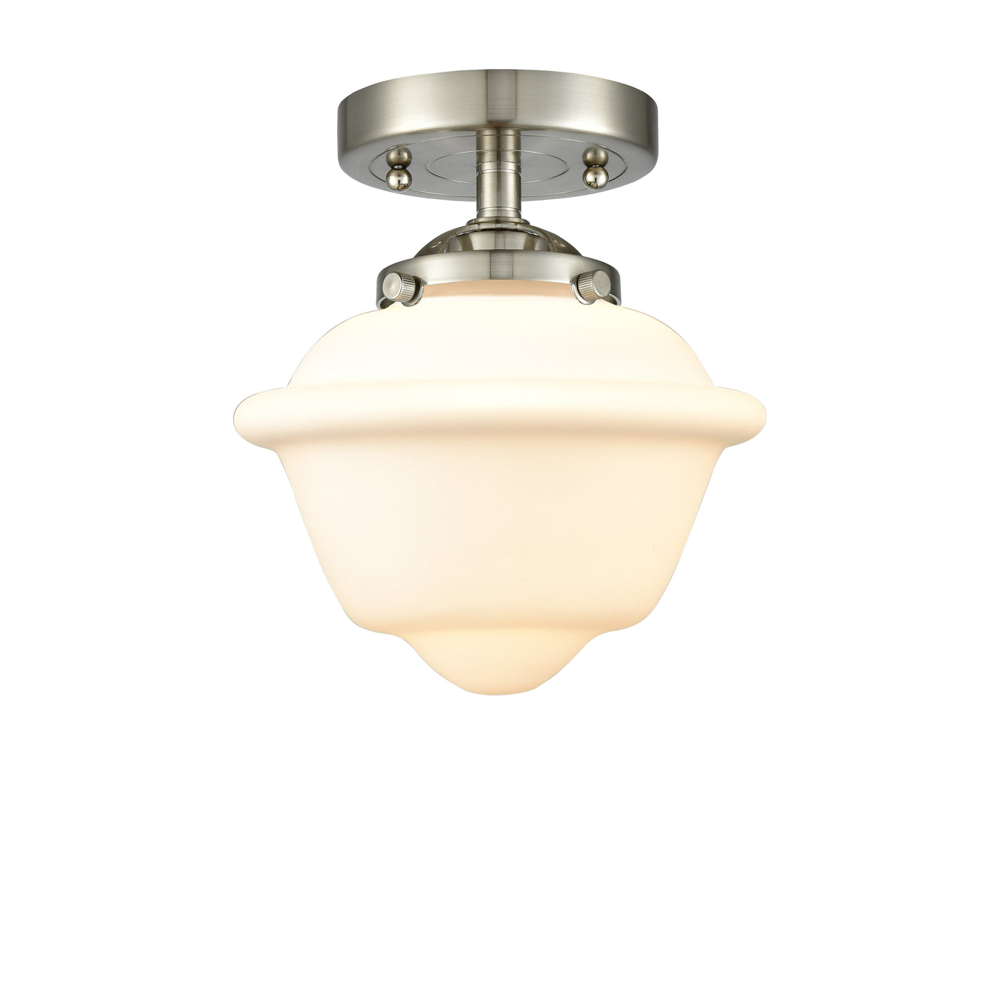 Nouveau Semi-Flush Mount Brushed Satin Nickel