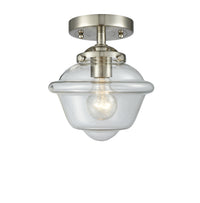 Nouveau Semi-Flush Mount Brushed Satin Nickel