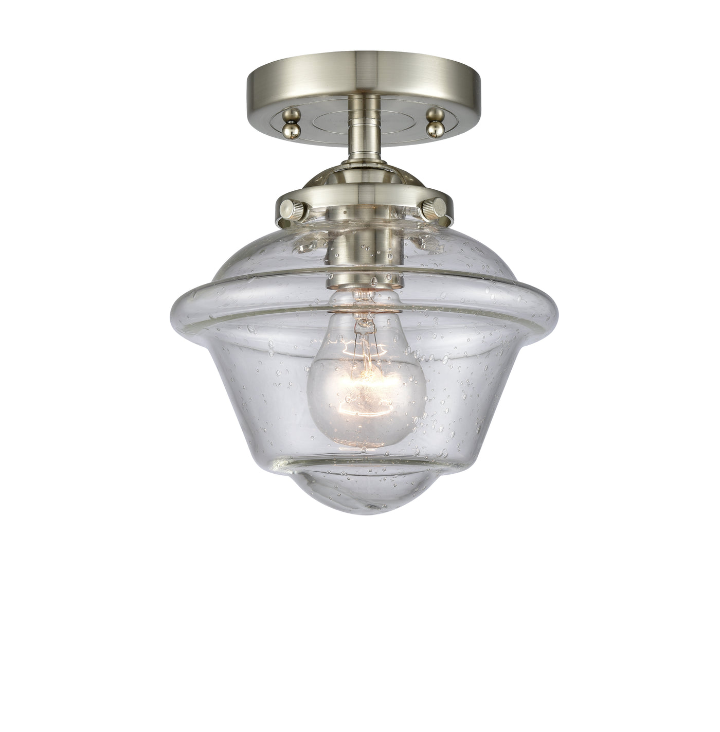 Nouveau Semi-Flush Mount Brushed Satin Nickel